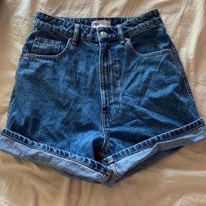 Zara blue denim shorts size 2